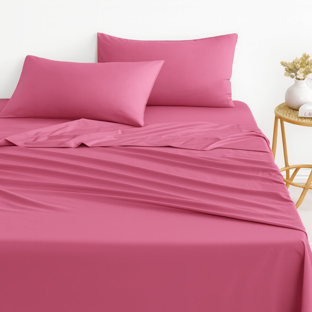 Soft Bed Sheet Set – 4-Piece Cooling Deep-Pocket Bedding – product detail angle