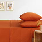 Soft Bed Sheet Set – 4-Piece Cooling Deep-Pocket Bedding – close-up product details