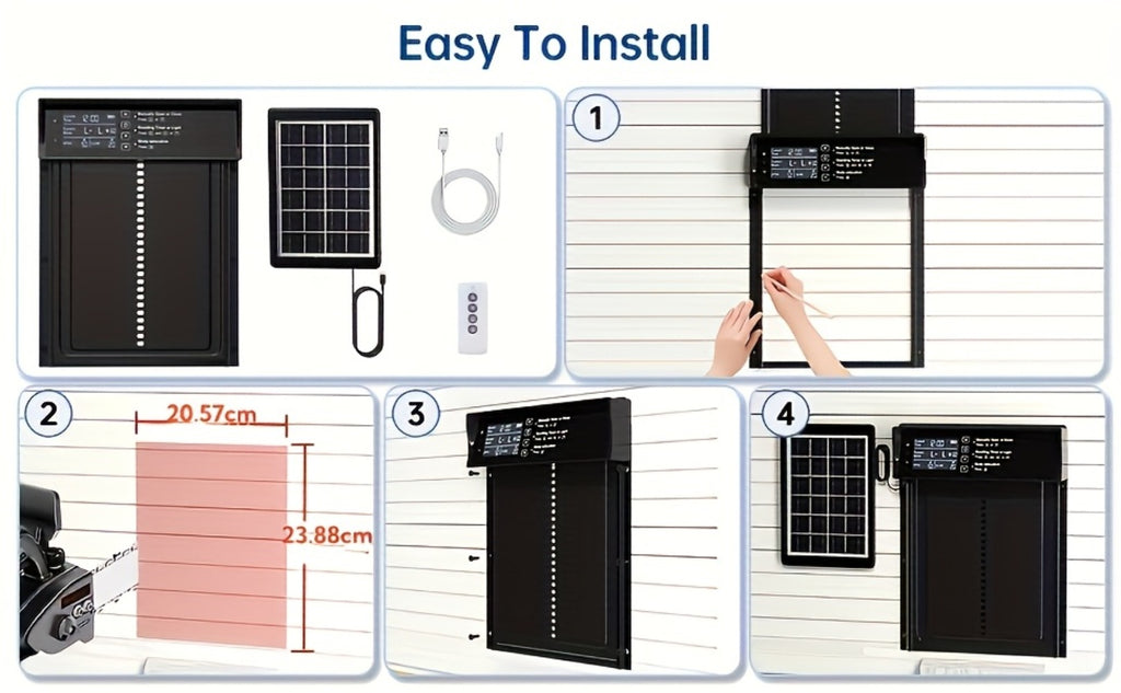 Solar Chicken Coop Door - Timer and Light Sensor Control – additional product view 16