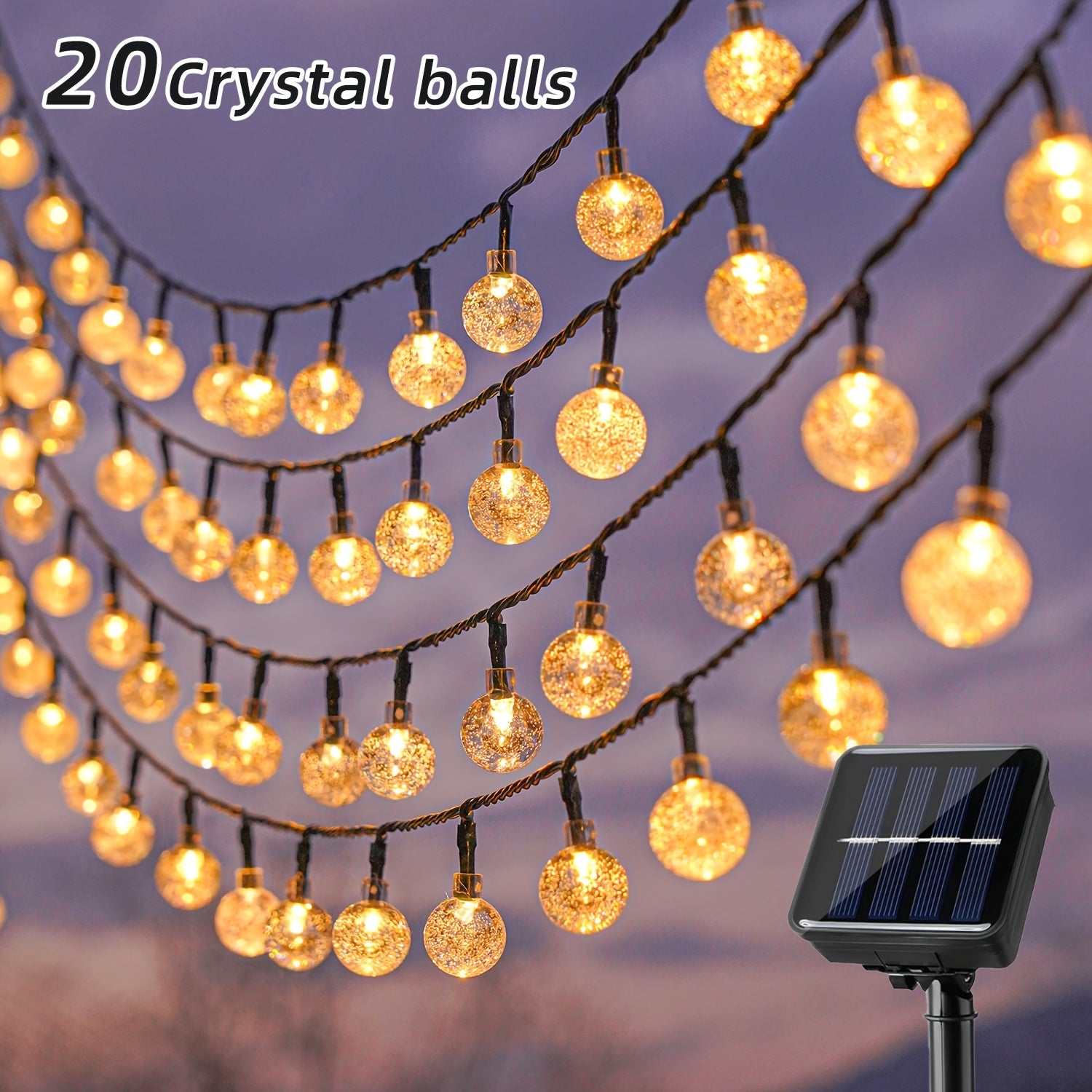 Solar Crystal Ball String Lights detail view 13 for Australian shoppers
