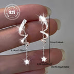 Spiral Tassel  Silver-Tone Drop Earrings product detail 4