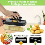 Stainless Steel 7-Blade Manual Vegetable Slicer - fruit and vegetable – alternate product view