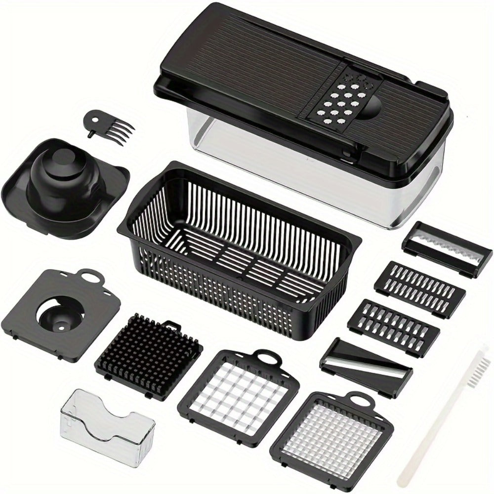 Stainless Steel 7-Blade Manual Vegetable Slicer - fruit and vegetable – additional product view 9