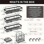 Wall-Mounted Shower Storage Shelf Set detail view 7 for Australian shoppers