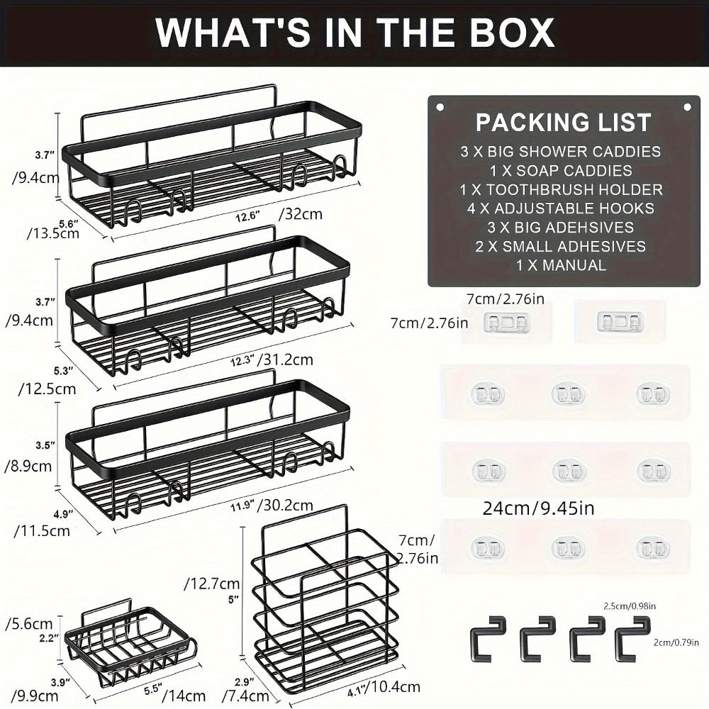 Wall-Mounted Shower Storage Shelf Set detail view 7 for Australian shoppers