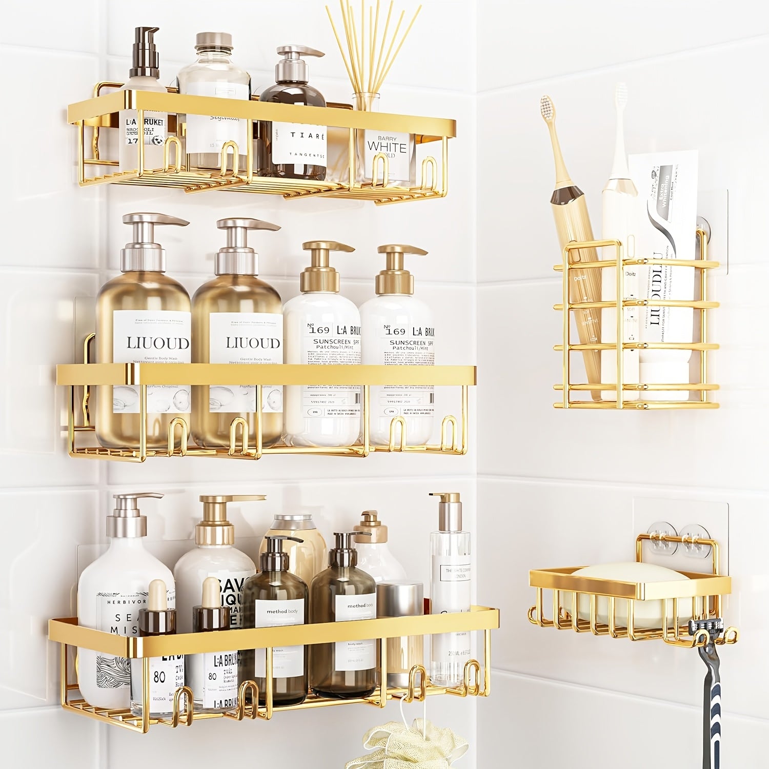 Wall-Mounted Shower Storage Shelf Set detail view 22 for Australian shoppers