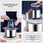 Stainless Steel Electric Meat Grinder - 5L for Kitchen – product detail angle
