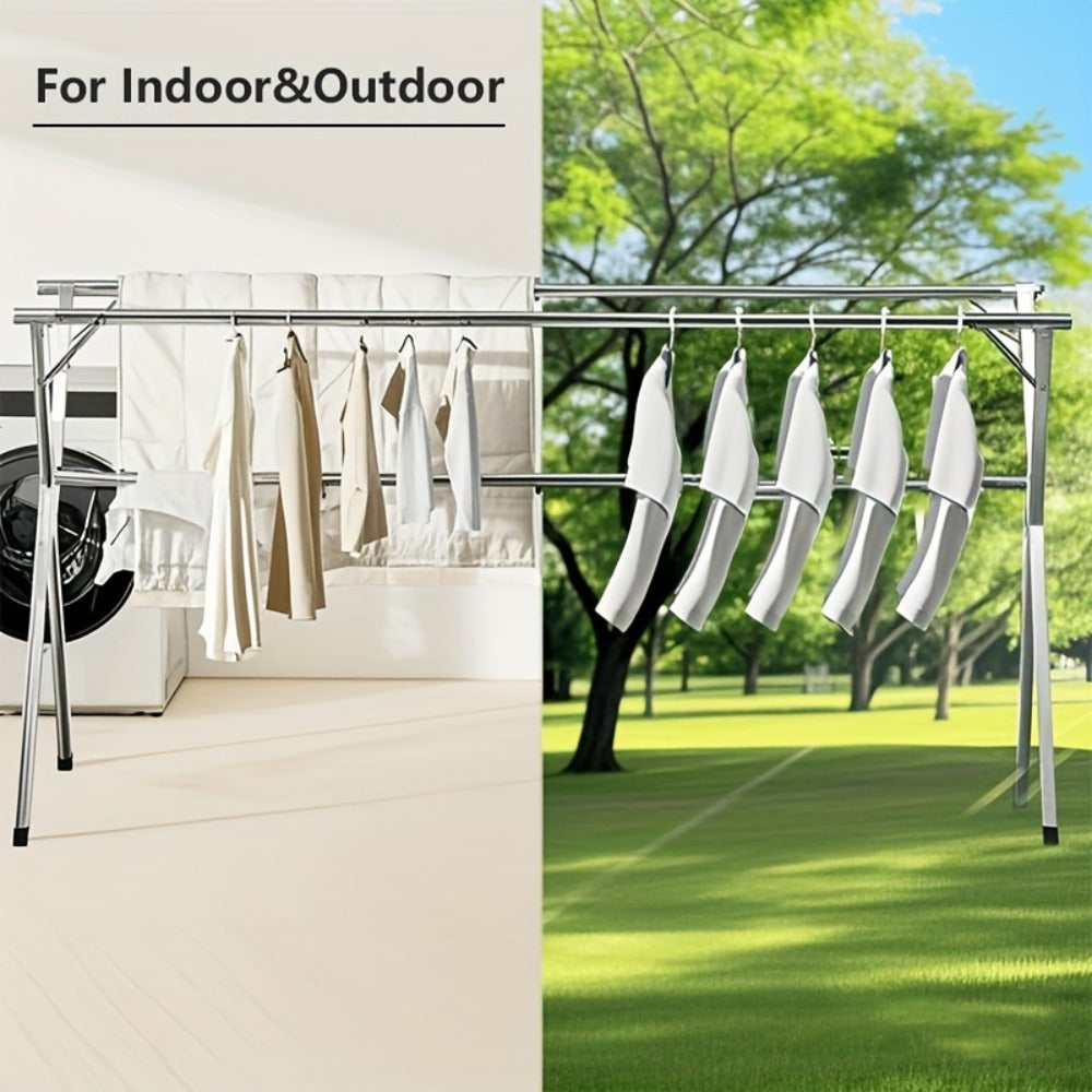 Stainless Steel Foldable Clothes Drying Rack - Adjustable – alternate product view