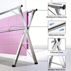 Stainless Steel Foldable Clothes Drying Rack - Adjustable – product detail angle