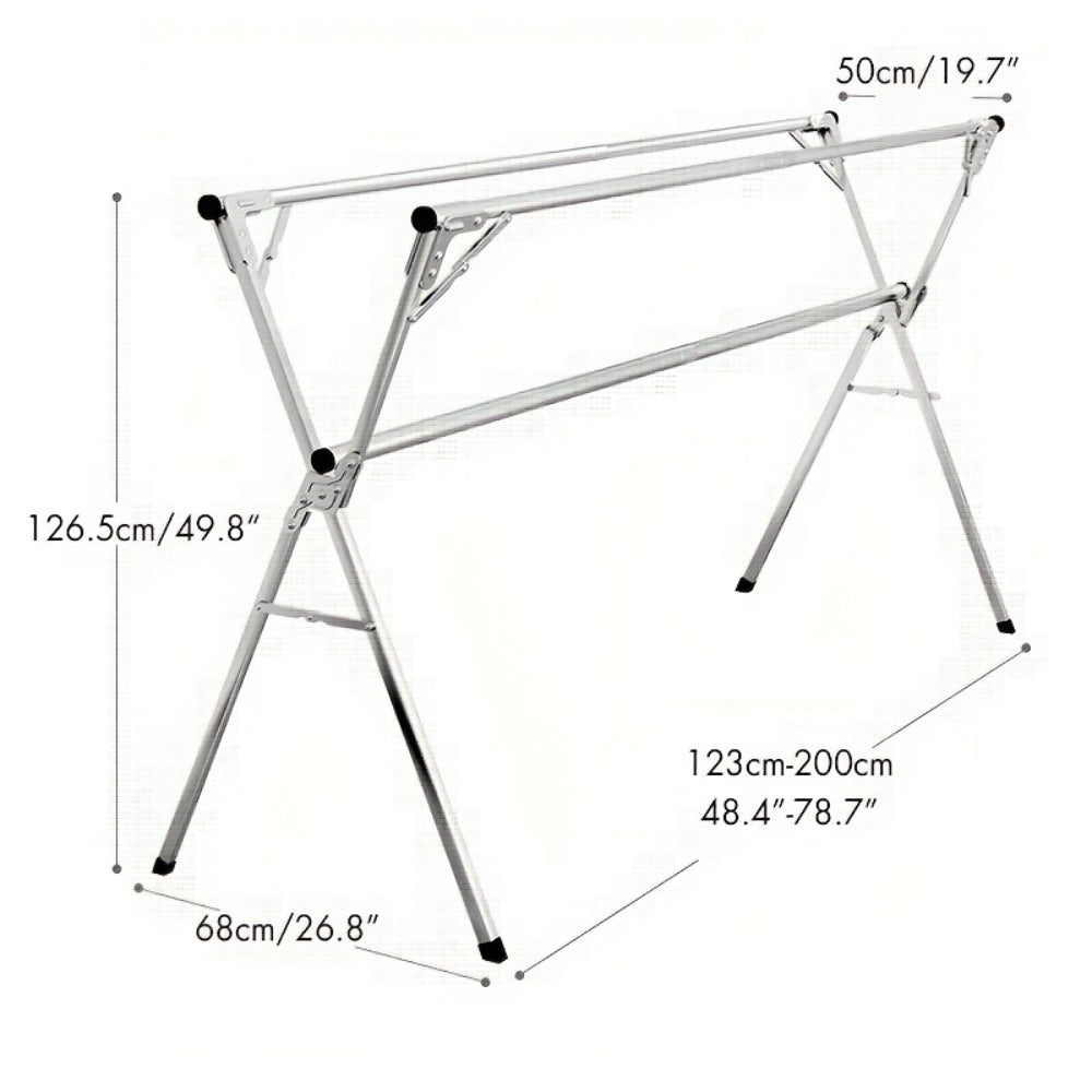 Stainless Steel Foldable Clothes Drying Rack - Adjustable – design and construction details