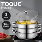 Stainless Steel Multi-Tier Steaming Pot - vegetables, seafood and – design and construction details