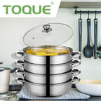 Stainless Steel Multi-Tier Steaming Pot - vegetables, seafood and – feature reference