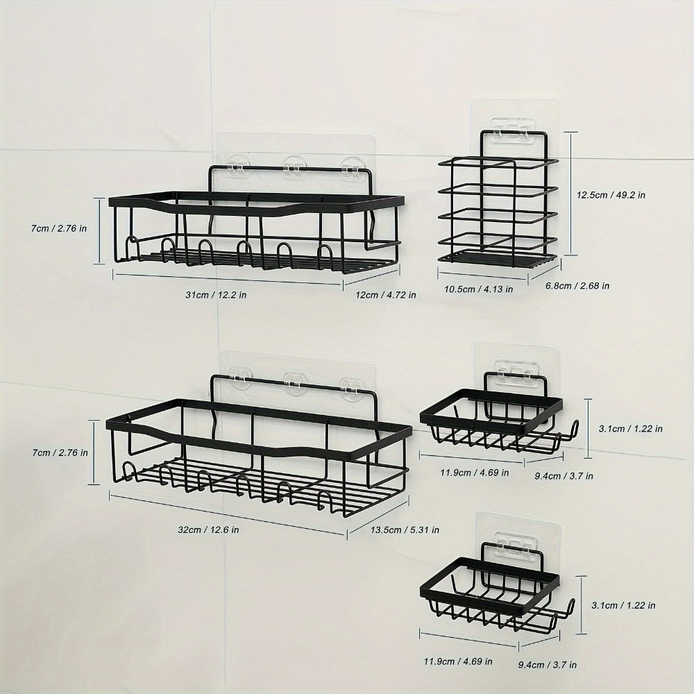 Stainless Steel No-Drill Shower Caddy Organiser - Rust-Resistant – alternate product view