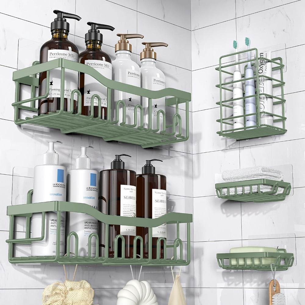 Stainless Steel No-Drill Shower Caddy Organiser - Rust-Resistant – additional product view 10