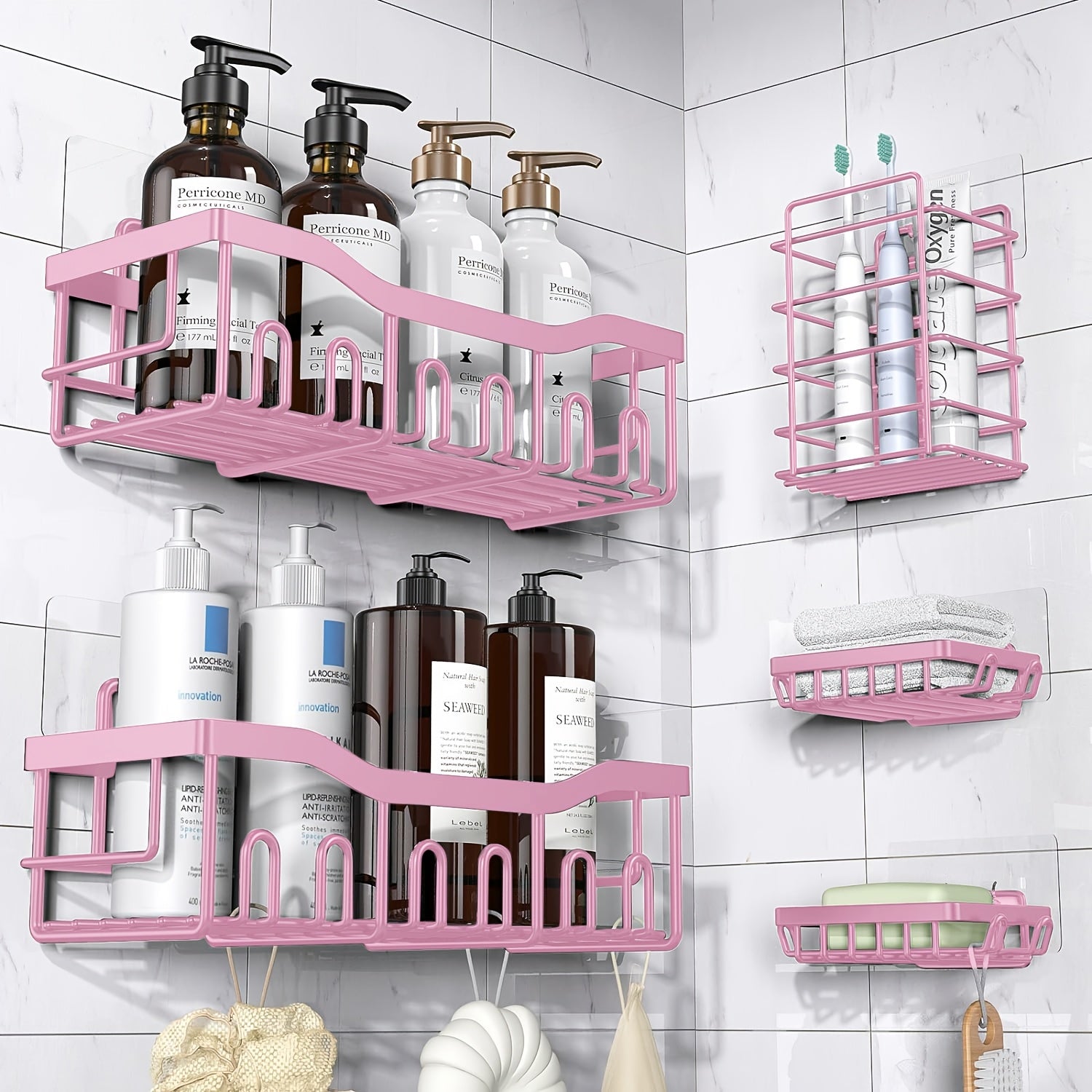 Stainless Steel No-Drill Shower Caddy Organiser product detail 3