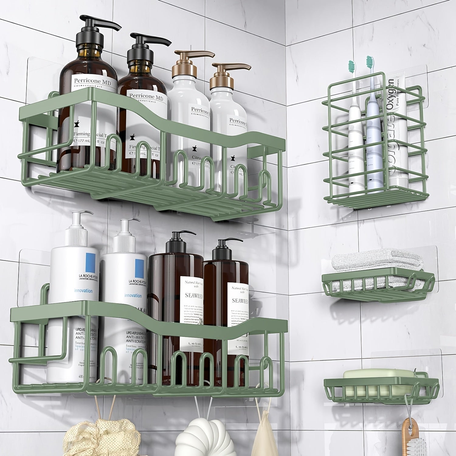 Stainless Steel No-Drill Shower Caddy Organiser product detail 5