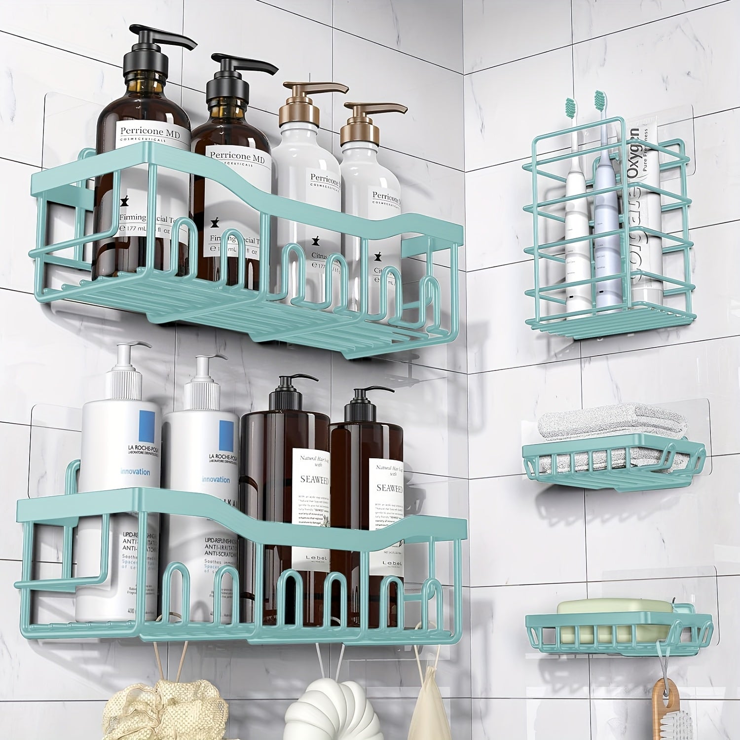 Stainless Steel No-Drill Shower Caddy Organiser product detail 6