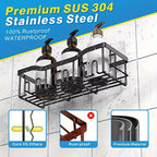 Stainless Steel No-Drill Shower Caddy Organiser - Rust-Resistant – feature reference