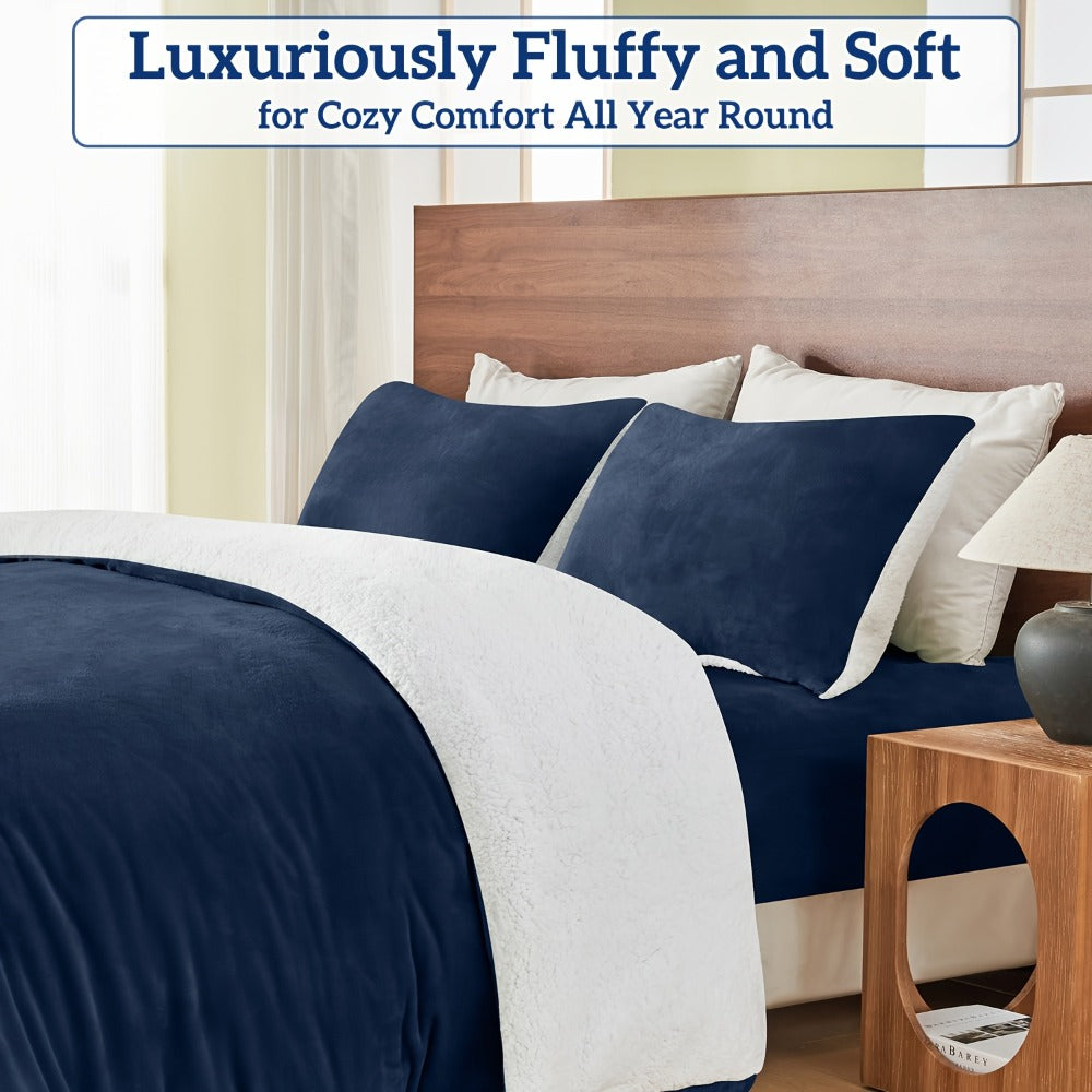 Teddy Fleece Quilt Cover Set – Warm 2-in-1 Winter Bedding – additional product view