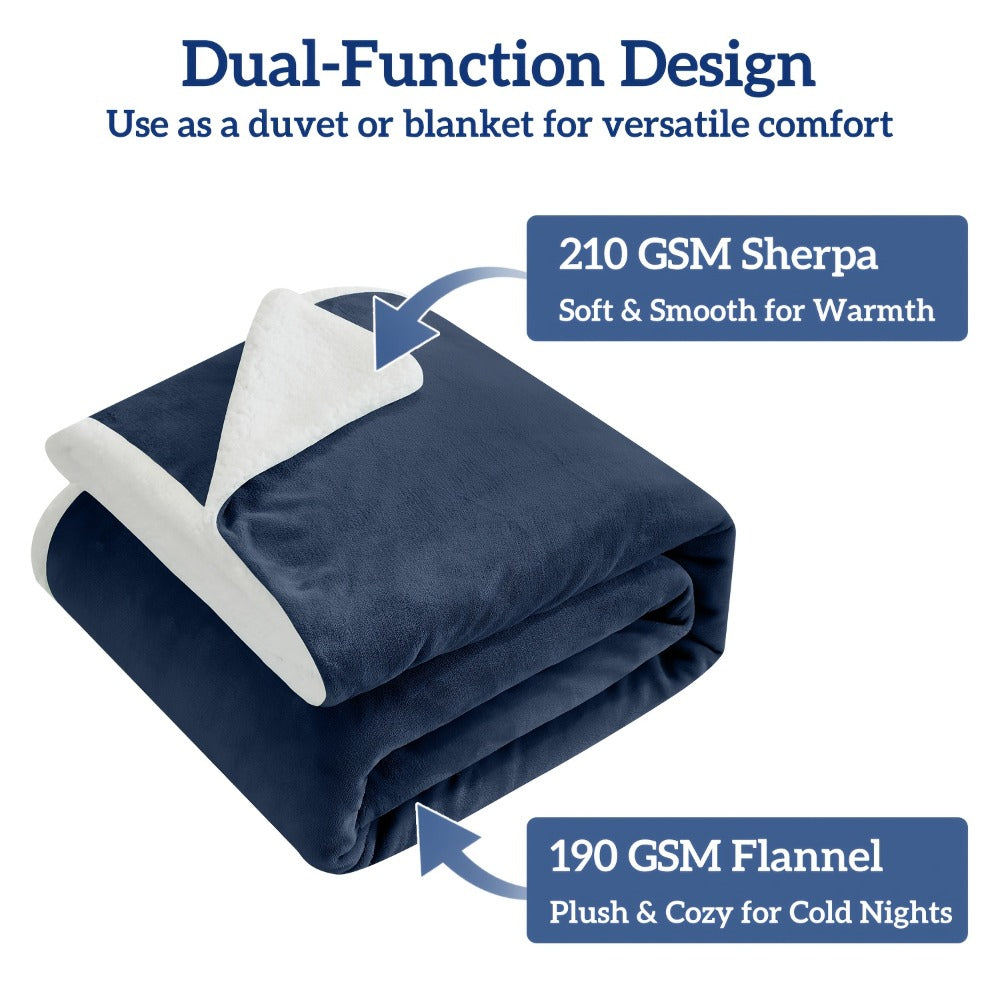 Teddy Fleece Quilt Cover Set – Warm 2-in-1 Winter Bedding – alternate product view