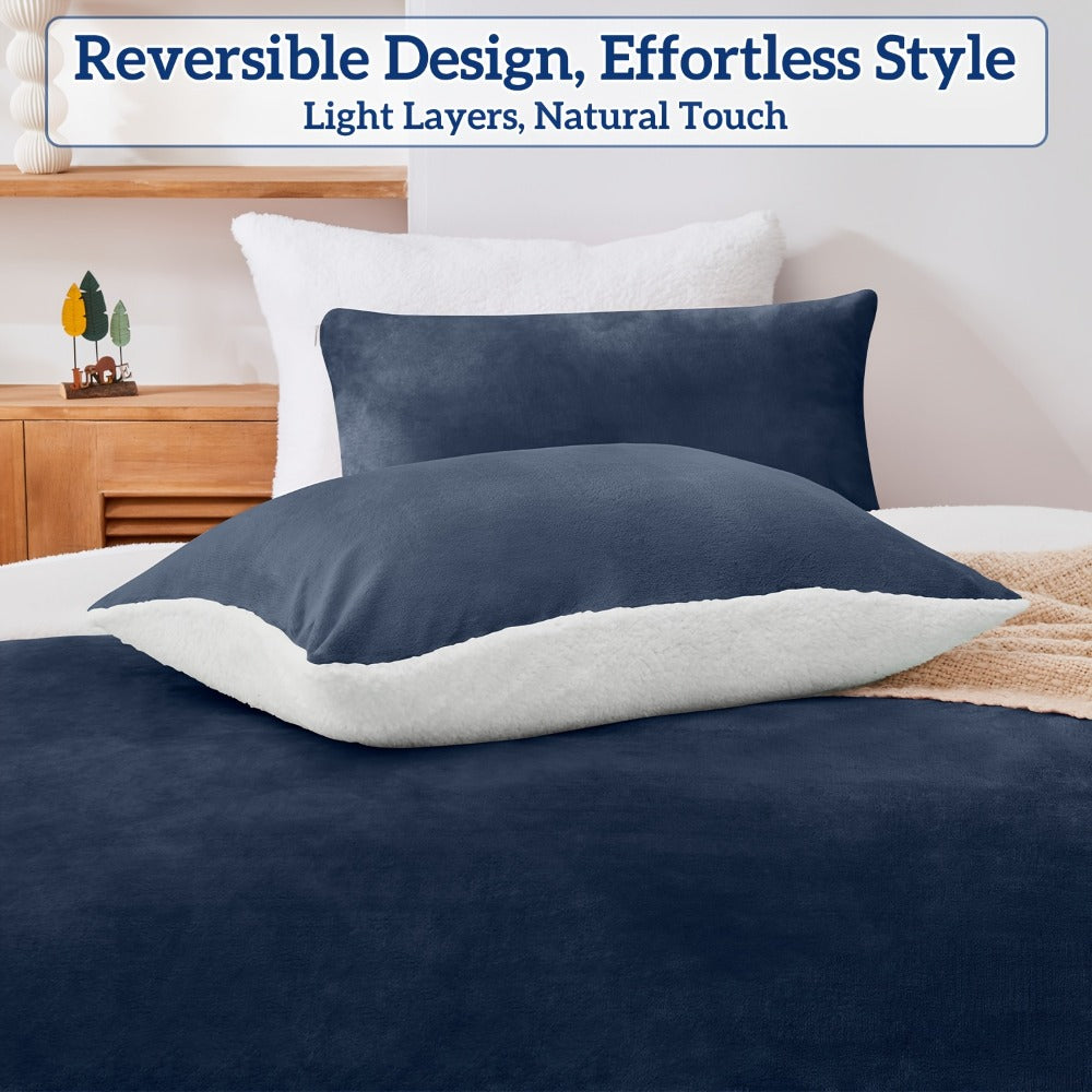 Teddy Fleece Quilt Cover Set – Warm 2-in-1 Winter Bedding – additional product view 10