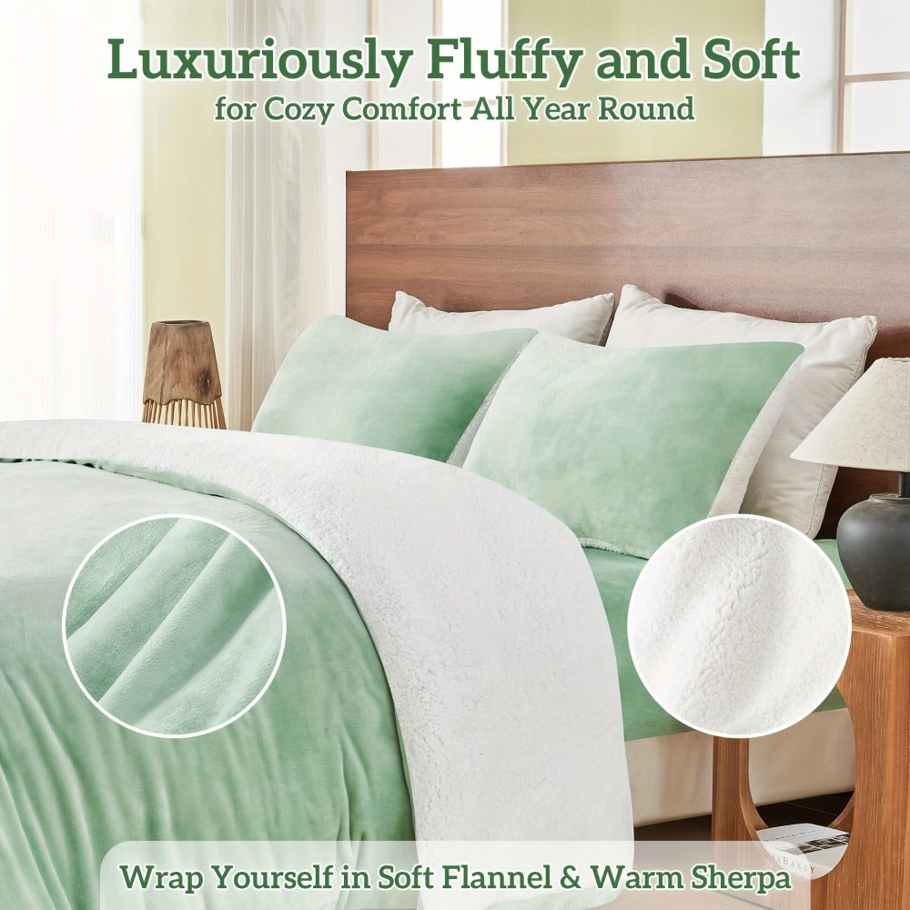 Teddy Fleece Quilt Cover Set – Warm 2-in-1 Winter Bedding – additional product view 19