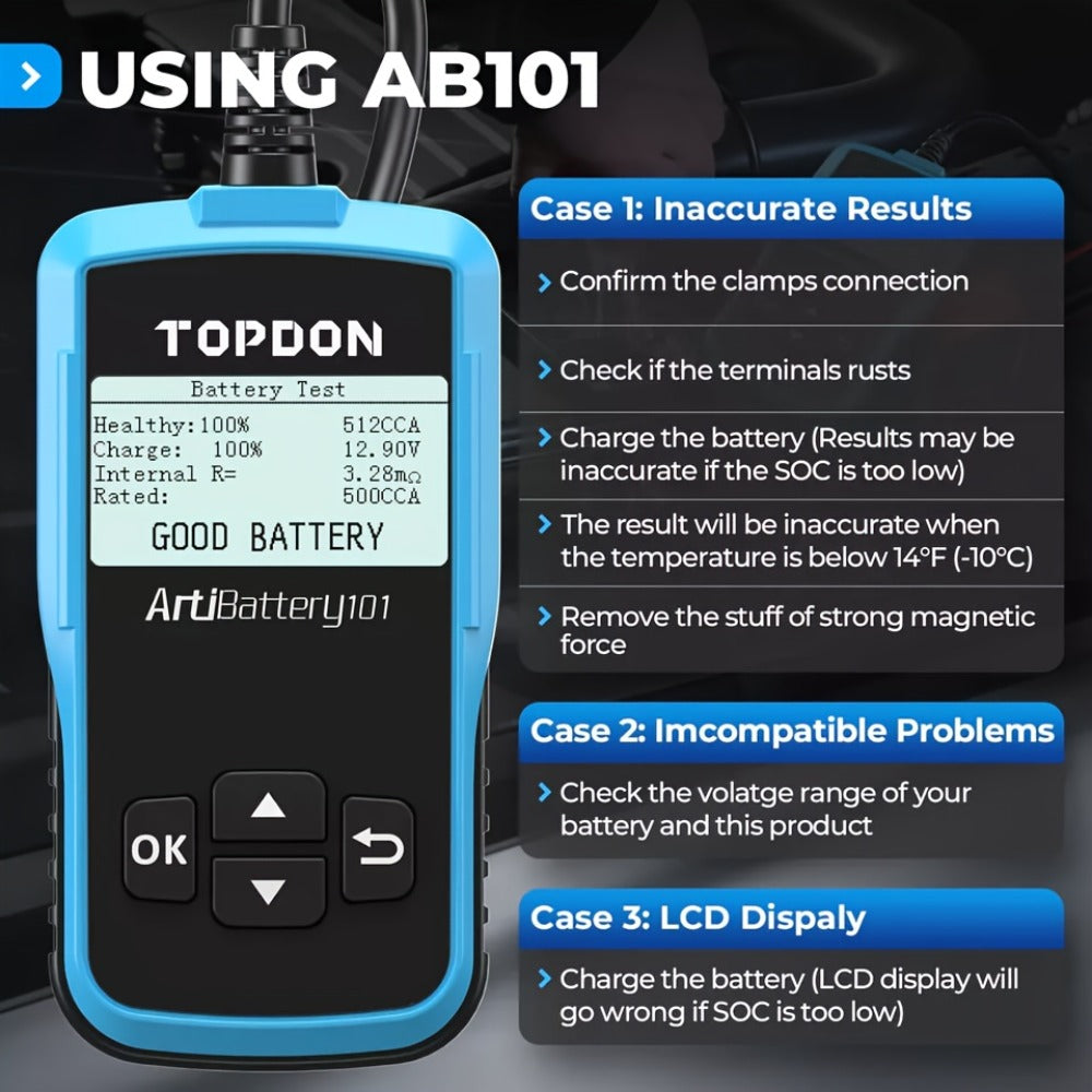 TOPDON Automotive Battery Analyser detail view 4 for Australian shoppers