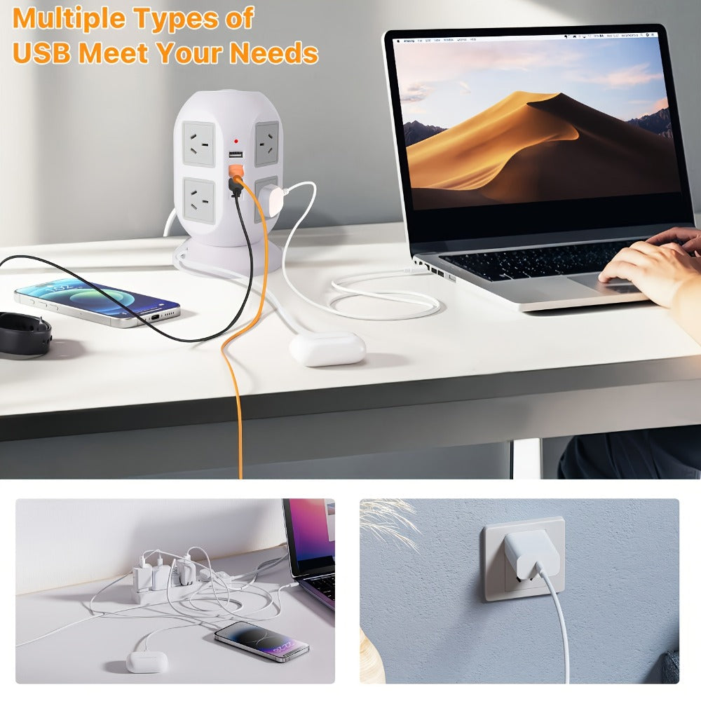 Tower Power Board with Retractable Cable detail view 7 for Australian shoppers