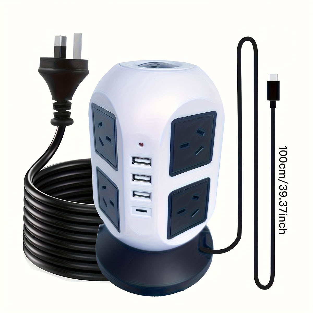 Tower Power Board with Retractable Cable - desks, offices and shared – additional product view 10