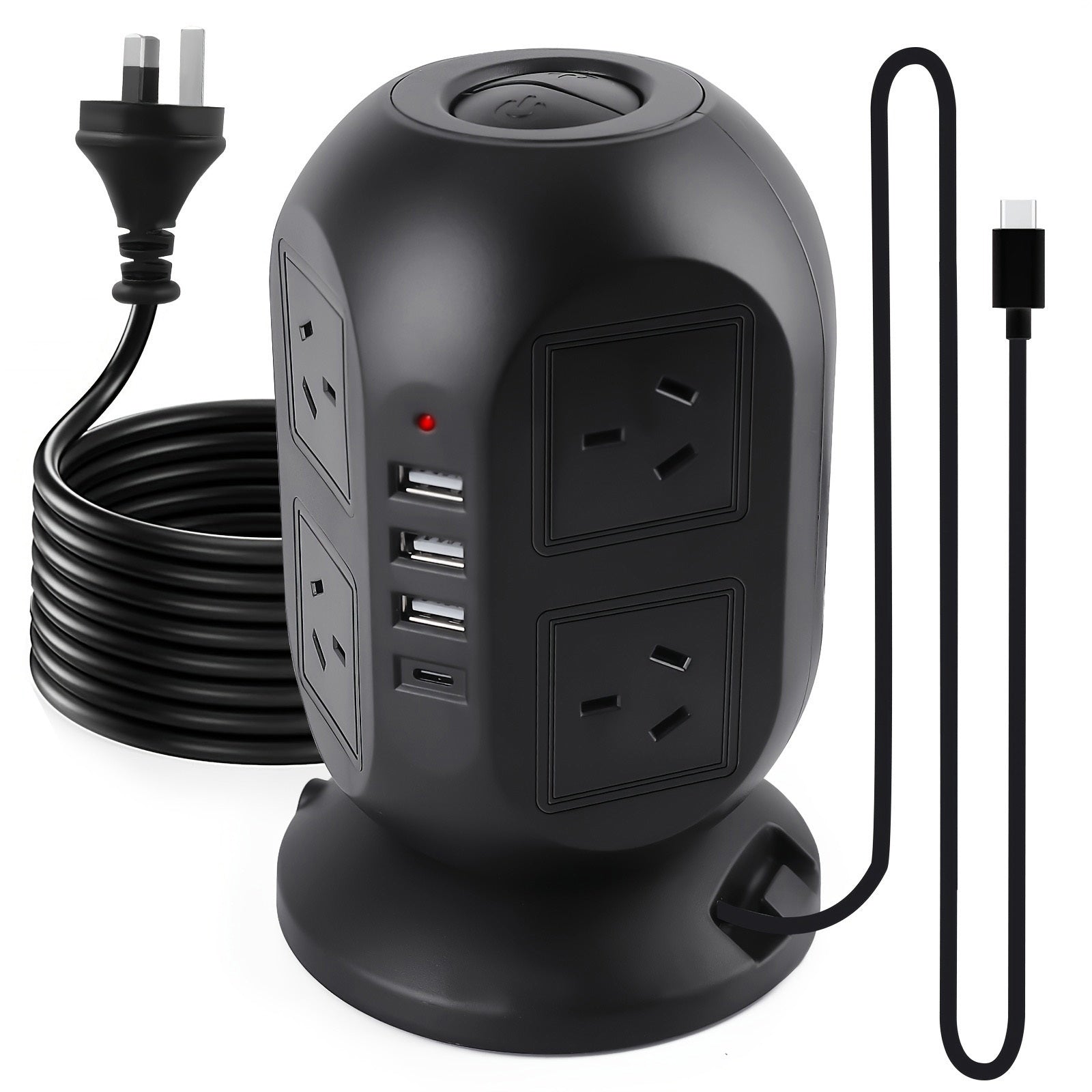 Tower Power Board with Retractable Cable - desks, offices and shared – additional product view 9