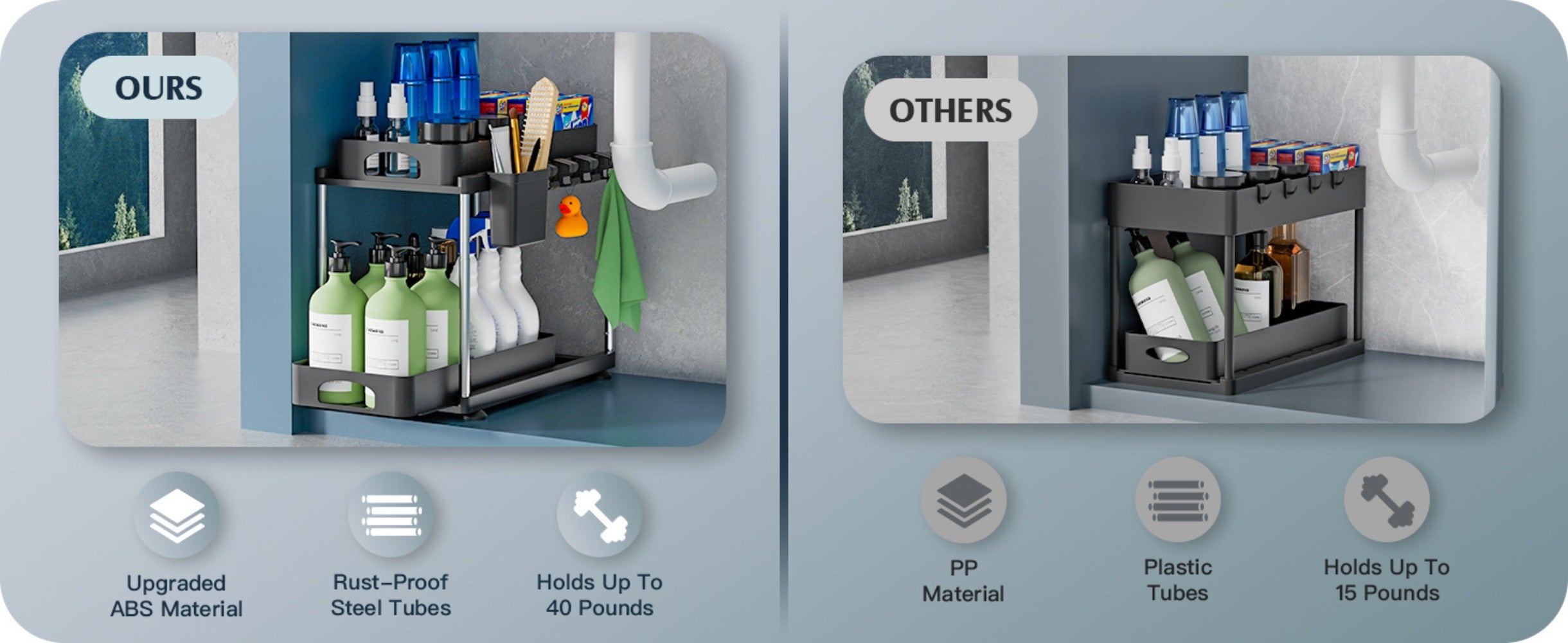 Under-Sink Cabinet Organiser – Slide-Out Kitchen Storage – additional product view 23