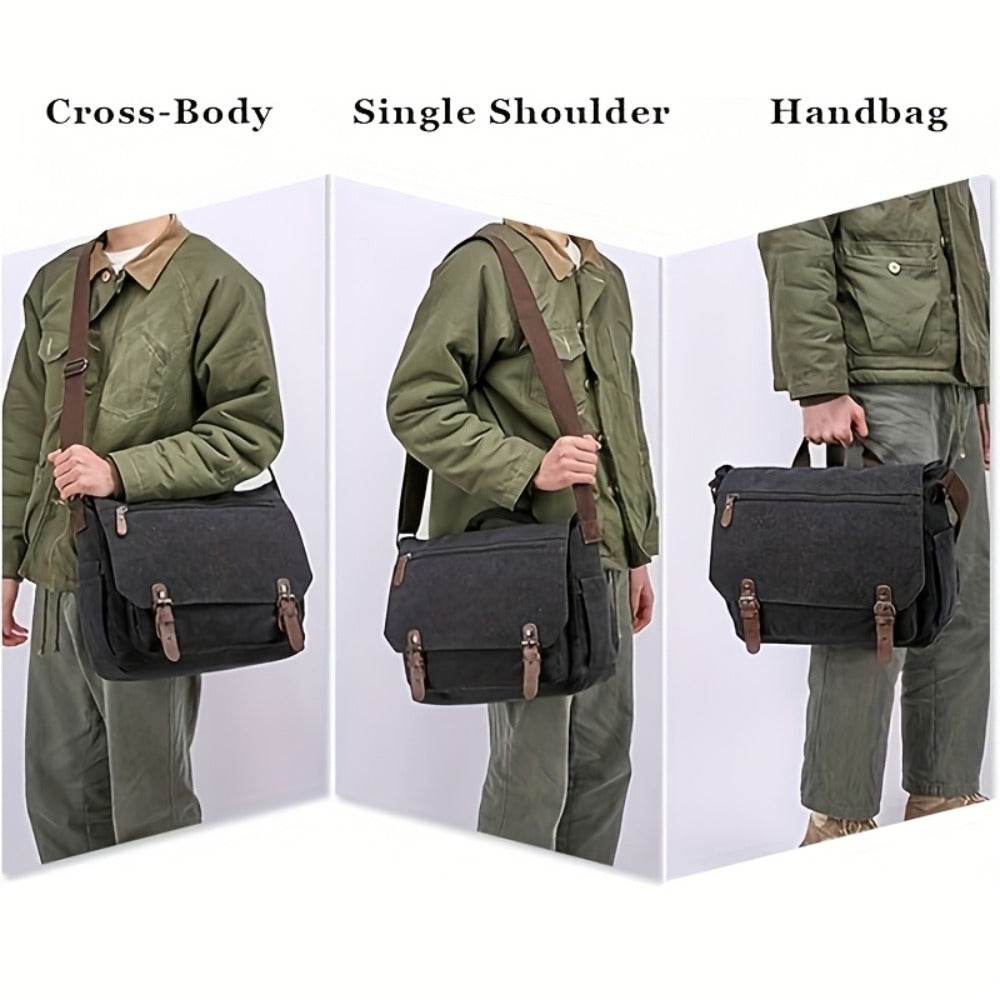Unisex Canvas Messenger Bag product detail 6