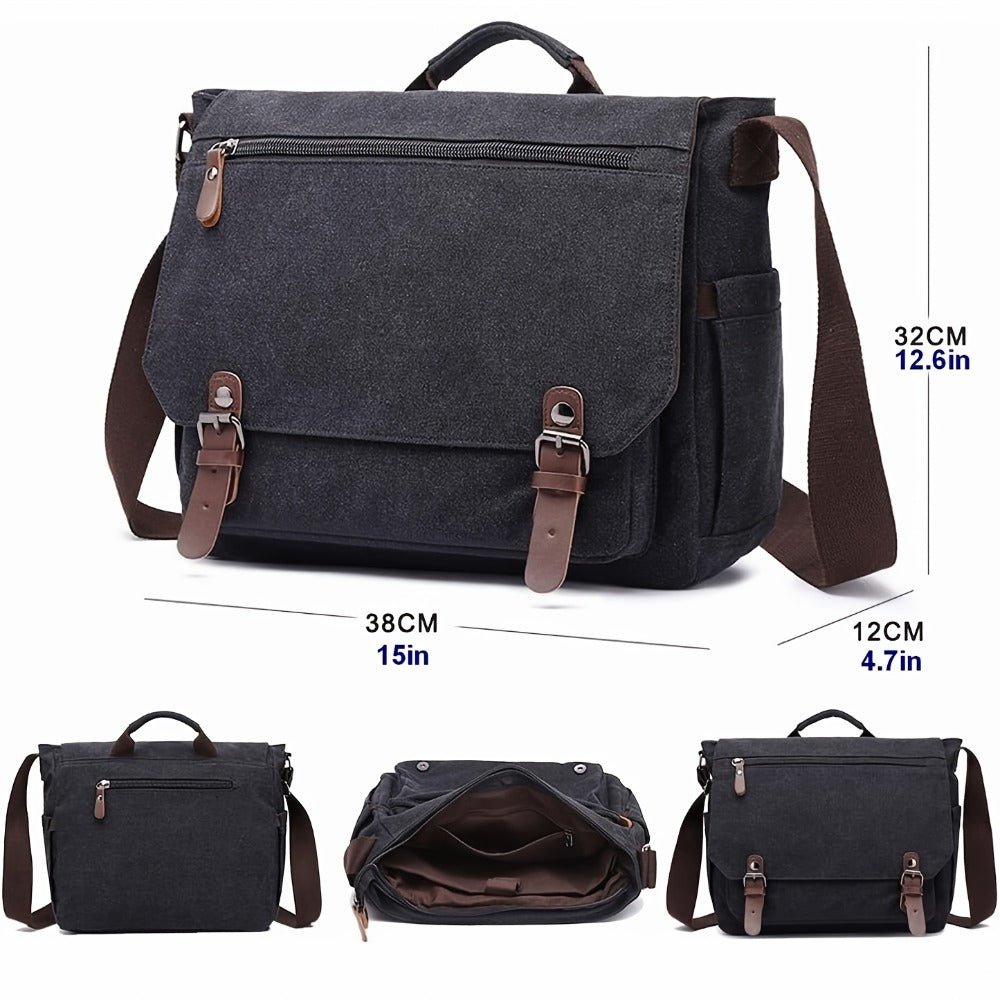 Unisex Canvas Messenger Bag product detail 4