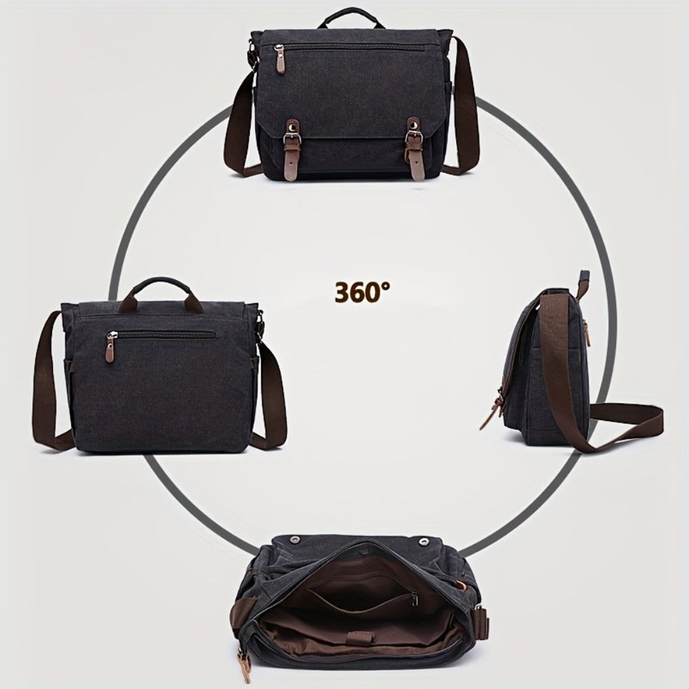 Unisex Canvas Messenger Bag product detail 16