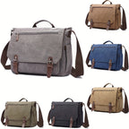 Unisex Canvas Messenger Bag in the selected style or colour