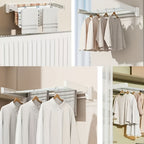 Wall-Mounted Foldable Clothes Drying Rack - Space-Saving – additional product view 12