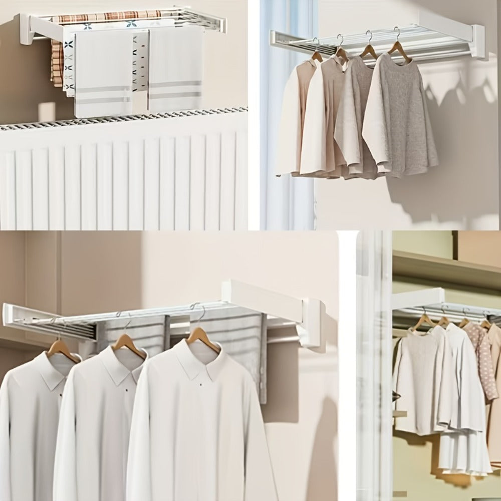Wall-Mounted Foldable Clothes Drying Rack - Space-Saving – additional product view 12
