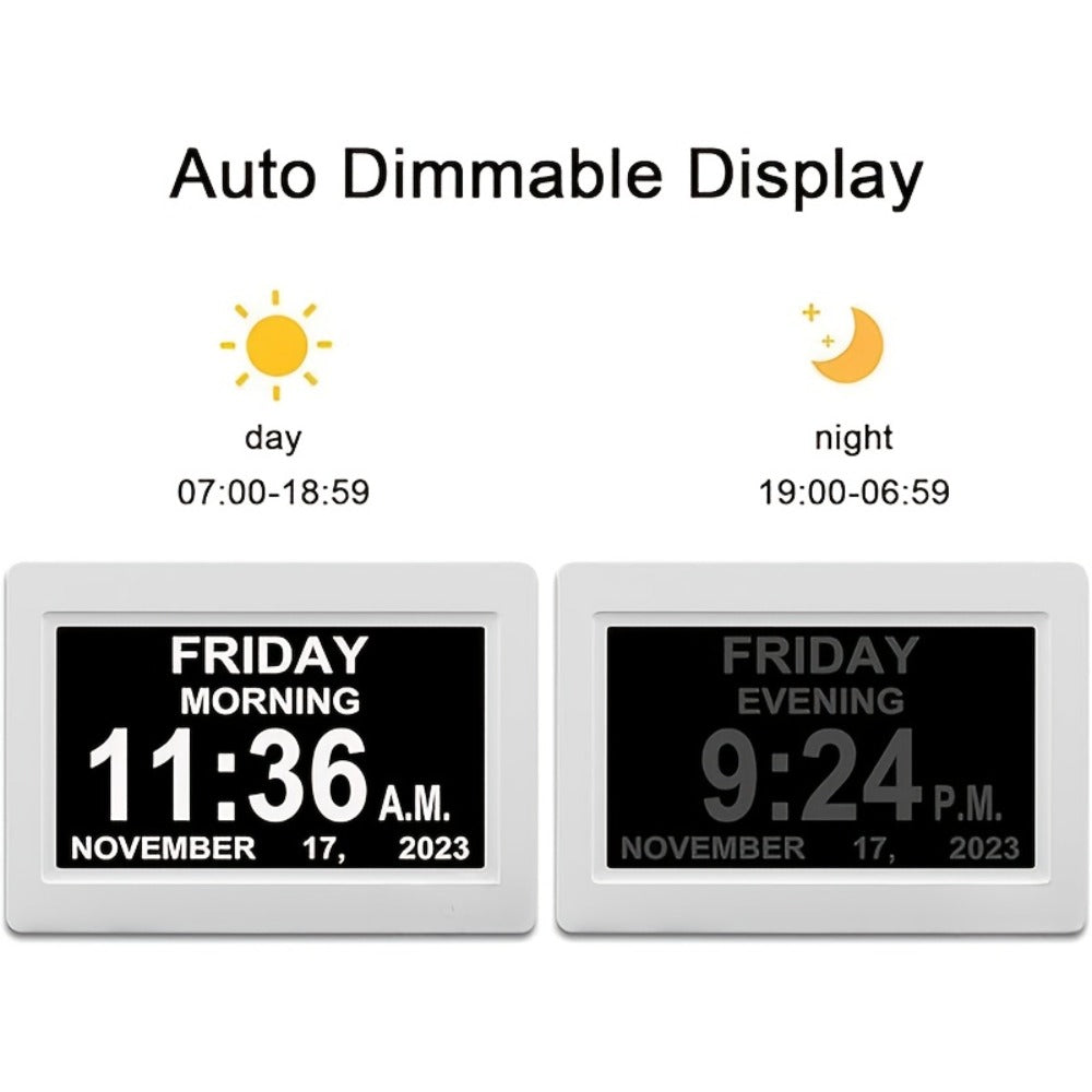 Wall-Mounted Large-Screen Digital Calendar Alarm Clock - wall or desk – additional product view