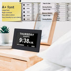 Wall-Mounted Large-Screen Digital Calendar Alarm Clock - wall or desk – alternate product view