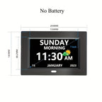 Wall-Mounted Large-Screen Digital Calendar Alarm Clock - wall or desk – design and construction details