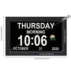 Wall-Mounted Large-Screen Digital Calendar Alarm Clock - wall or desk – additional product view 9