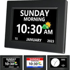 Wall-Mounted Large-Screen Digital Calendar Alarm Clock - wall or desk – main product view