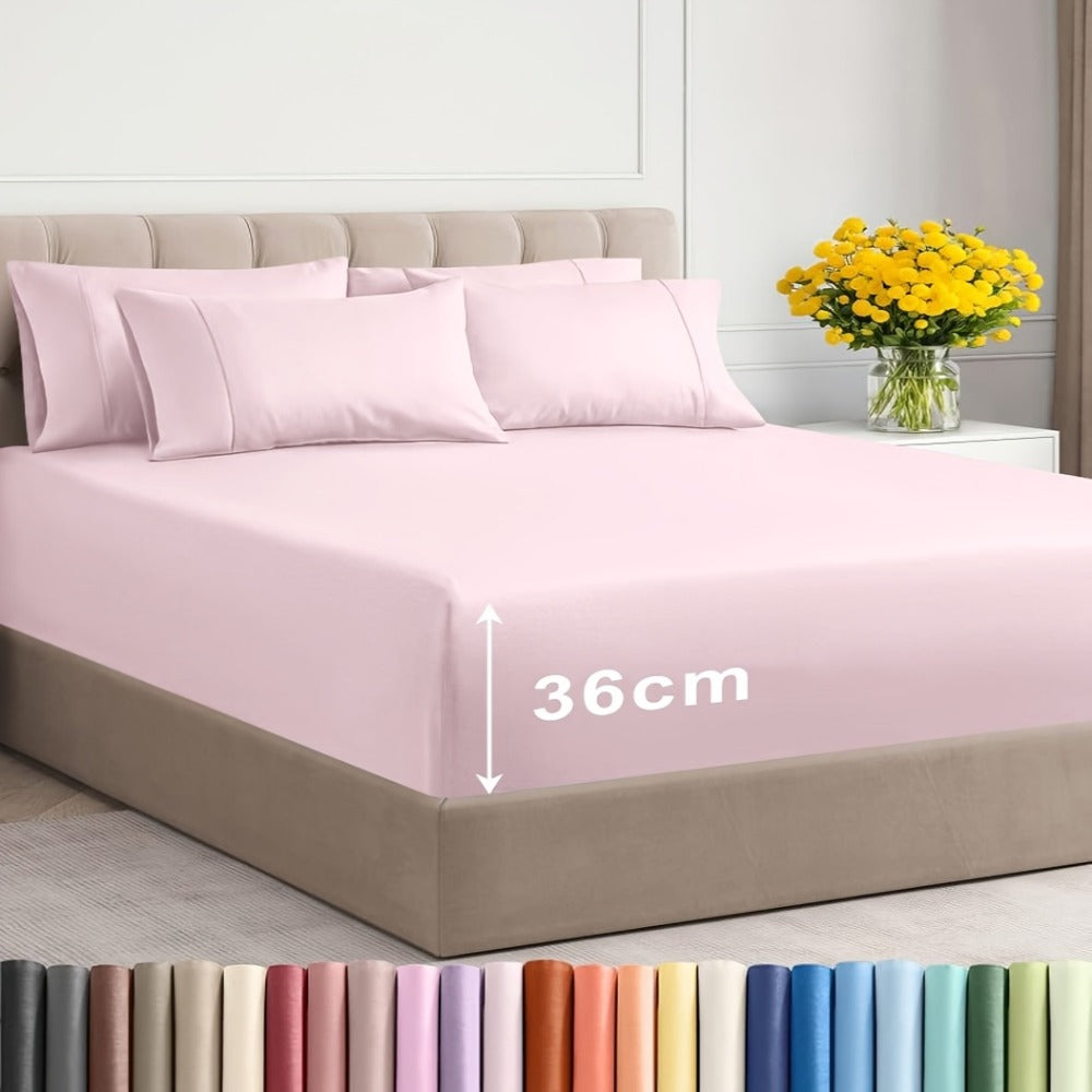 Warm Bed Sheet Set – 2200TC 3-Piece 36cm Deep-Pocket Bedding – additional product view 15