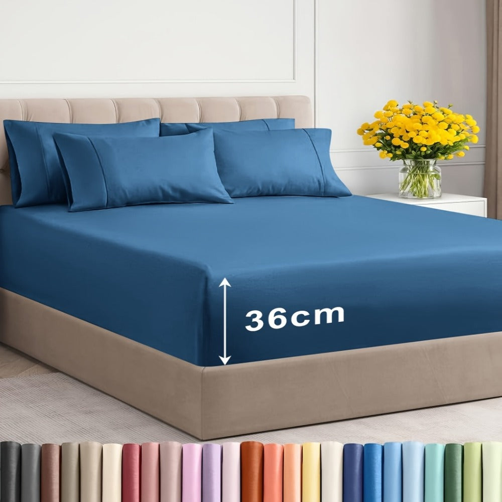 Warm Bed Sheet Set – 2200TC 3-Piece 36cm Deep-Pocket Bedding – main product view