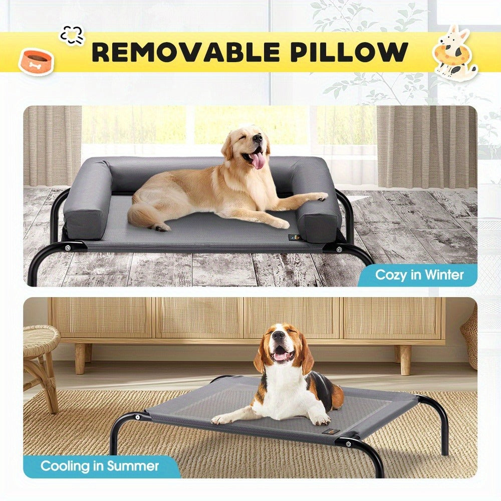 Washable Cooling Dog Bed with Pillows product detail 13