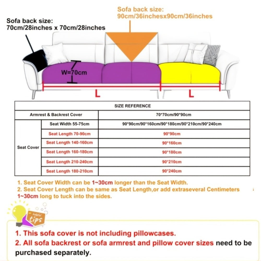Washable Sofa Cover - Non-Slip for Everyday Use – design and construction details