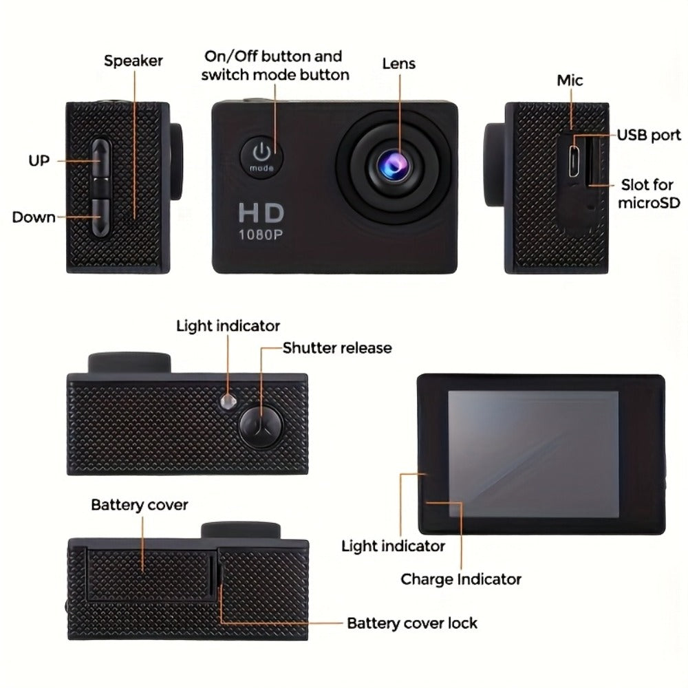 Waterproof Action Camera detail view 5 for Australian shoppers