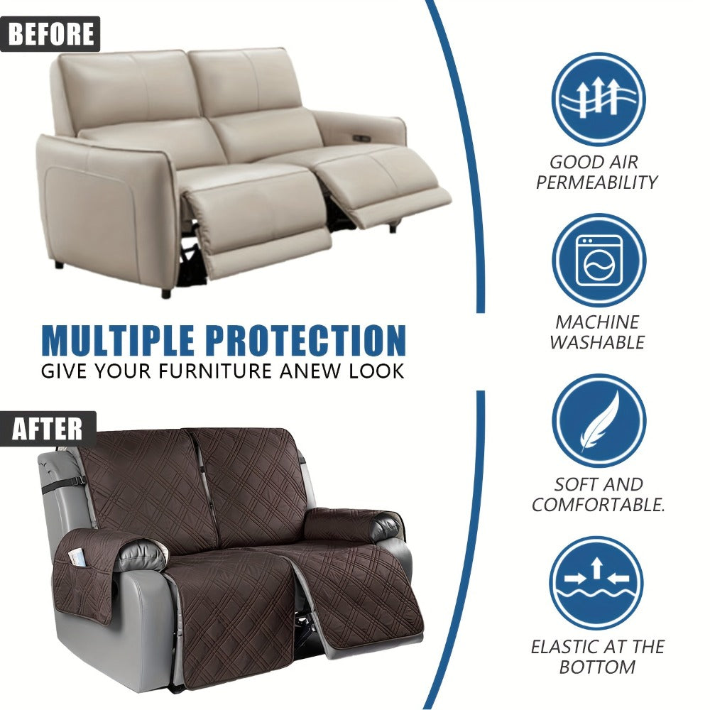 Waterproof Recliner Cover - Non-Slip Washable Furniture Protector – product detail angle