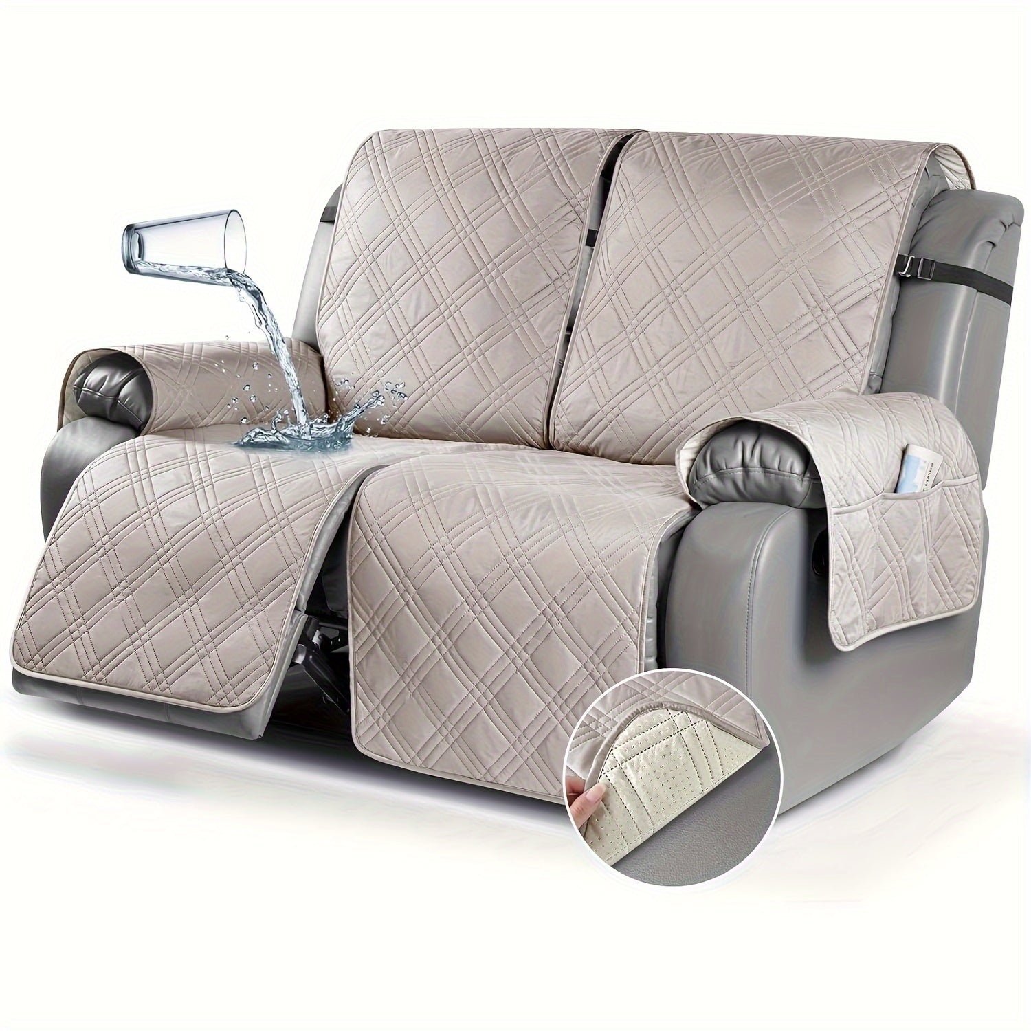 2-Pack Washable Sofa Slipcover product detail 3