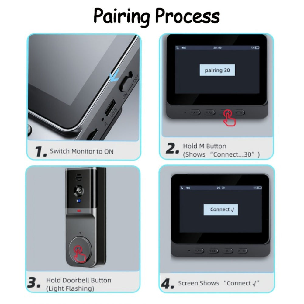 Wireless Video Doorbell with 4.3-Inch Screen product detail 9
